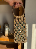 Luxury Crystal Rhinestone Net Phone Bag | Handmade Mini Evening Purse | Modern Maharani
